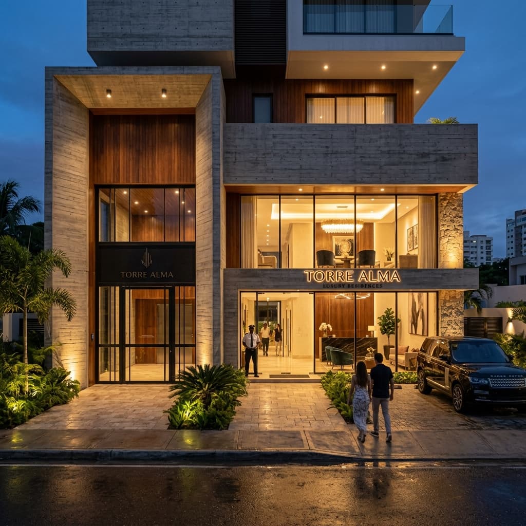 Render de Torre Nova, torre en Piantini, Santo Domingo